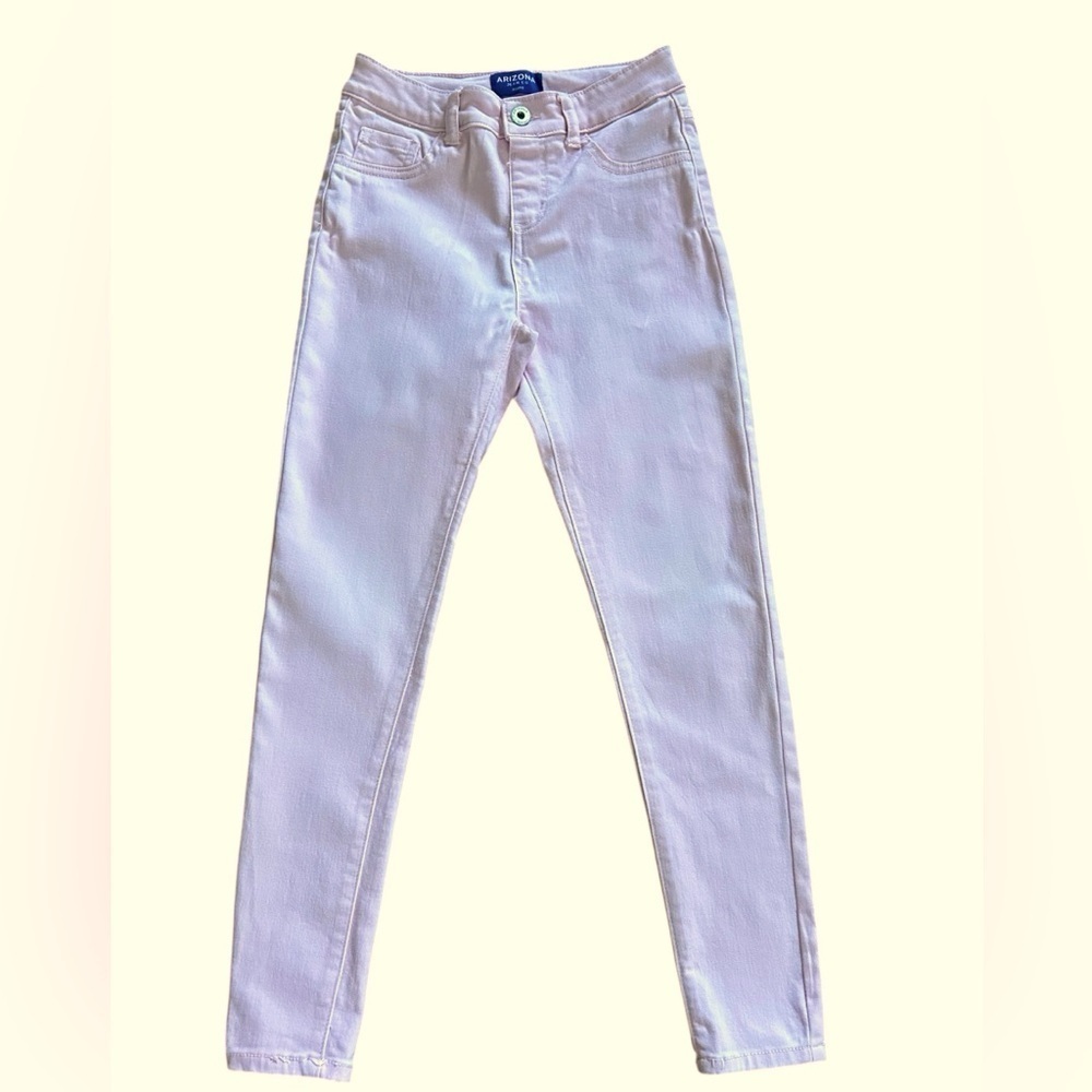 Arizona Jean Co Pink Skinny Jeans Slim Stretch Preppy Clean Girl Girls 10 Reg